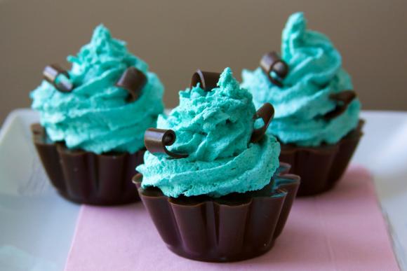 Cupcake Soap - Choco- Peppermint Cupcake Soap - Goat Milk Soap