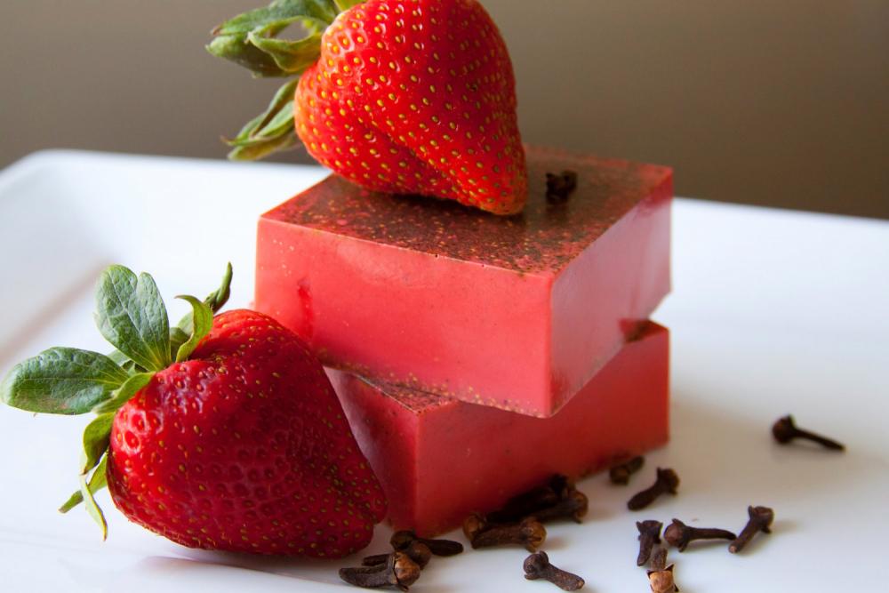 Glycerin Soap - Strawberry Spice Shea Butter Soap 